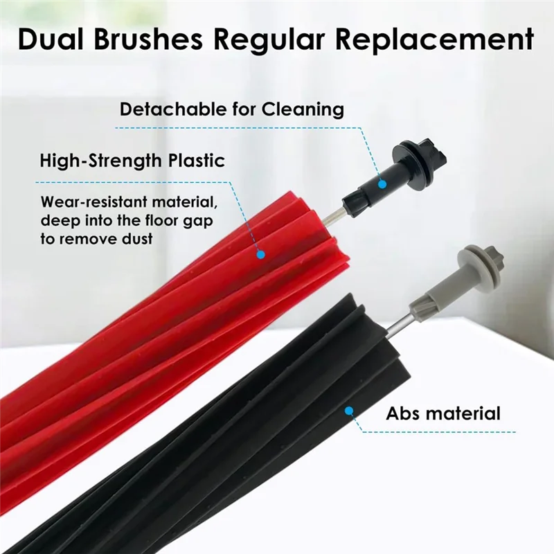 

BABZ-Vacuum Main Side Brush Hepa Filter Mop Pad For Roborock Q8 MAX, MAX Plus Robot Vacuum Cleaner Replacement