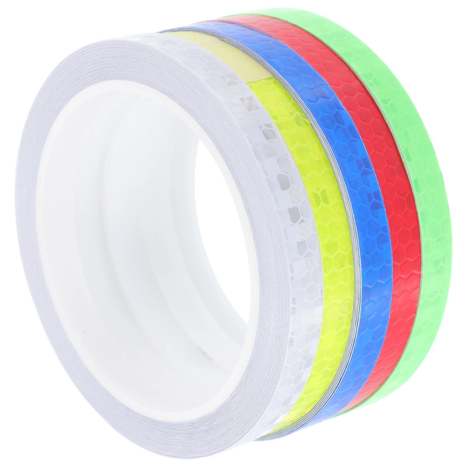 

5 Rolls Bicycle Reflective Stickers Tape Self-adhesive Replaceable Warning for Vehicles Pvc Safety