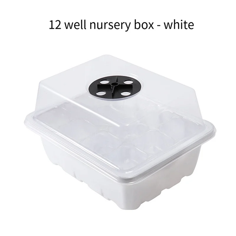 A07F-Seedling Tray, Cell Humidity Adjustable Seed Starting Kit With Dome And Base, Greenhouse Germination Growth Tray