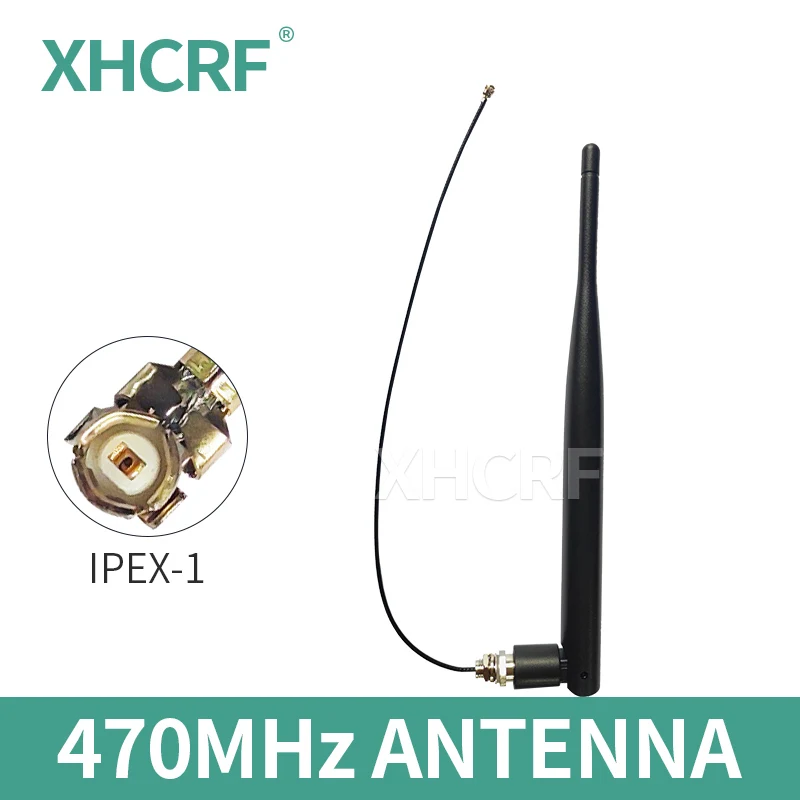 470MHz Antenna Integrated IPEX Antennas IPX for 470 MHz with cable 20cm 3dBi Black Aerial