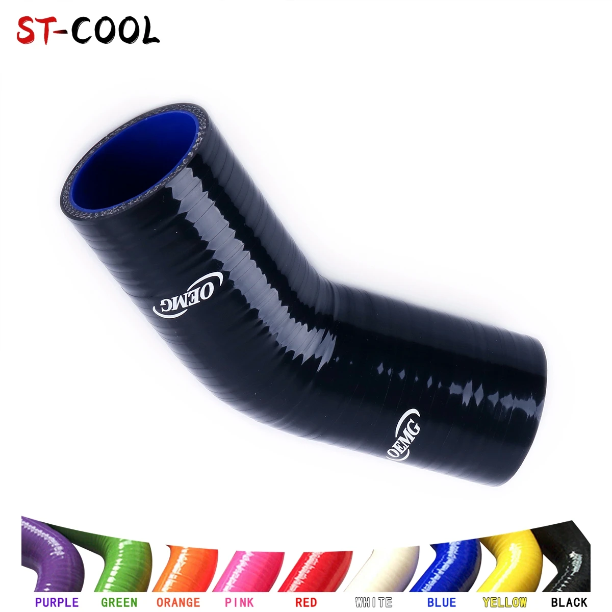 

Black 45 Degree Elbow Universal Silicone Tube Coolant Intercooler Hose 38mm 41mm 45mm 48mm 50mm 54mm 57mm 60mm 63m 10 Colors