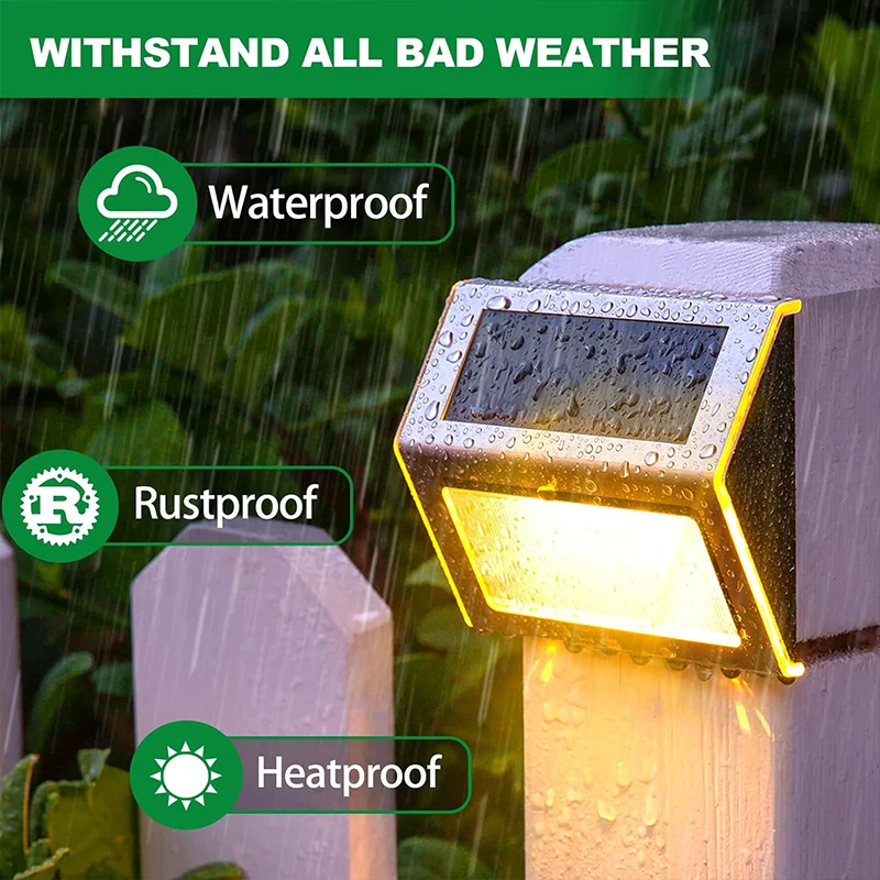 Solar Deck Lights LED Outdoor Waterdichte Fance Decor Trap Solar Lamp voor Tuinmuur Patio