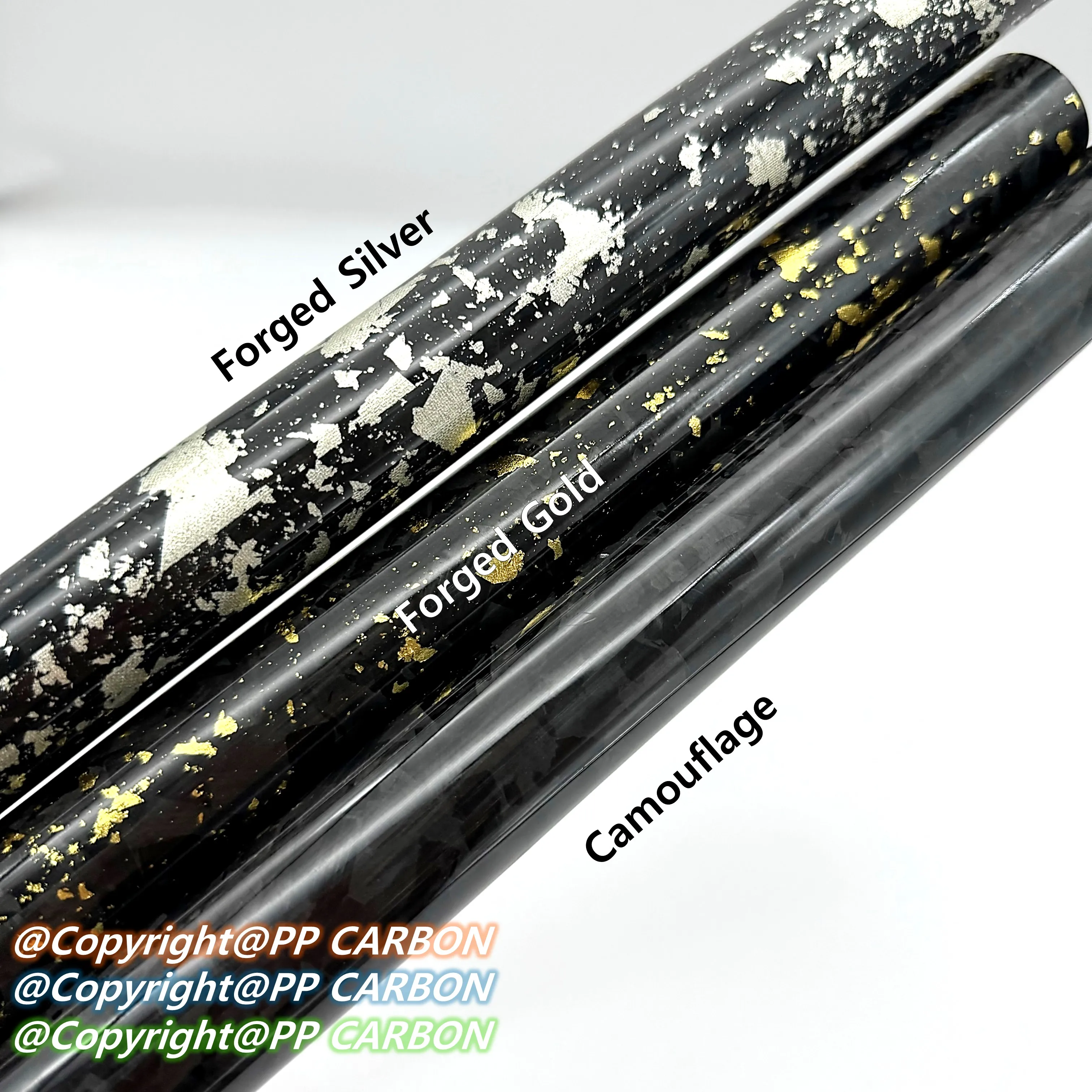 lot/2pcs 500mm Forged Carbon Fiber Tube 12mm 18mm 20mm 28mm 30mm Colored Pipe Gold Silver Camouflage 3K High Composite Material