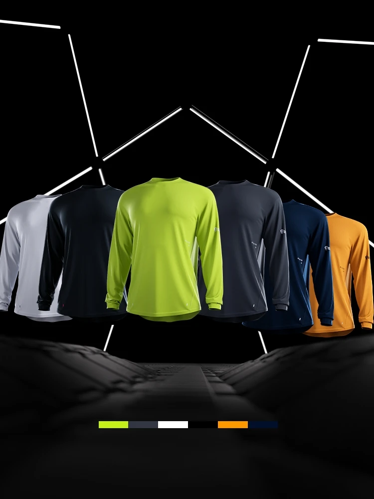DROZENO Sports Coat Men's Loose 85g Ultra-thin Breathable Moisture Wicking Training Sports Long