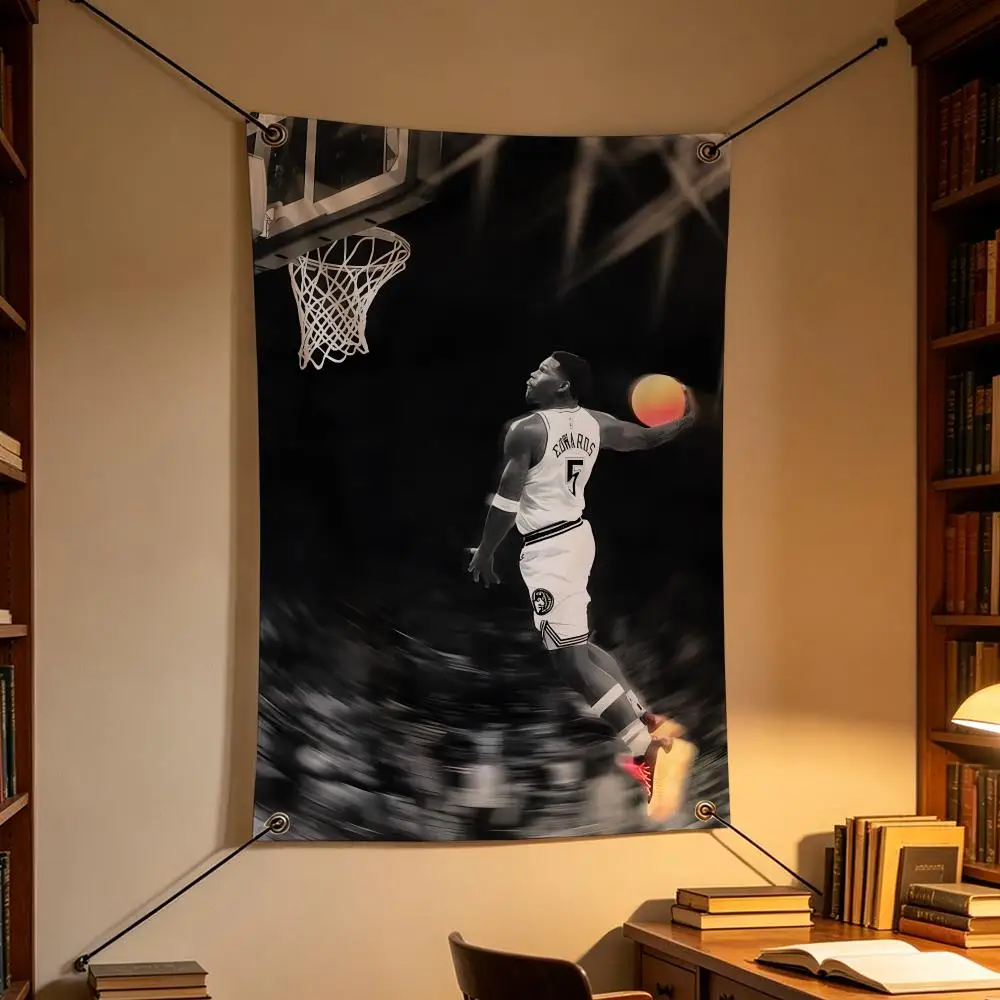 Basketball Anthony Edwards Star Dunk Flags Personalized Flag Room Dorm Camping Picnic Garage Bar Indoor Outdoor Wall Decor
