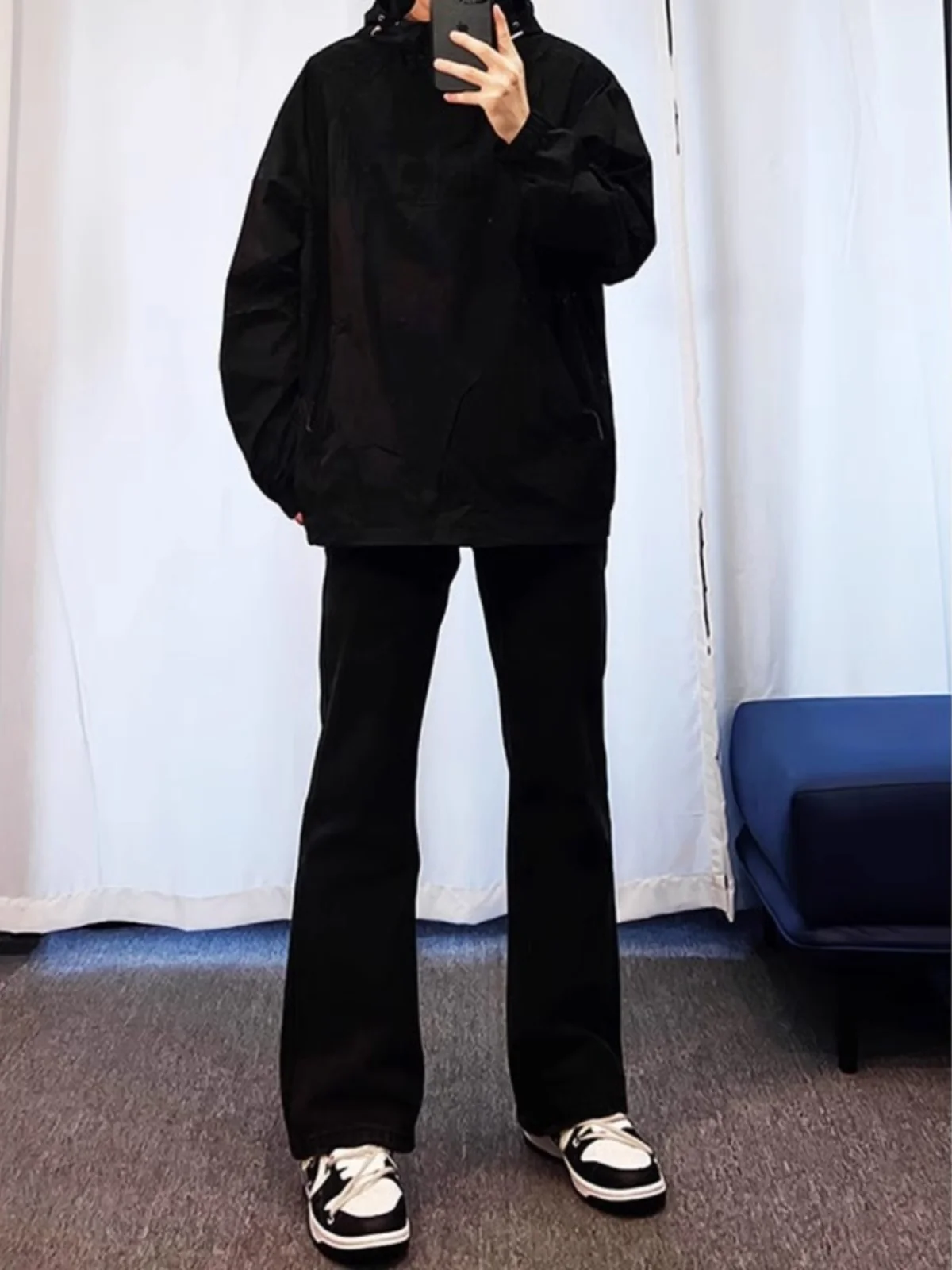 

Джинсы Cleanfit Pure Bla American High Street Vibe прямого кроя, свободные повседневные длинные брюки, молодежная мода, осенняя одежда