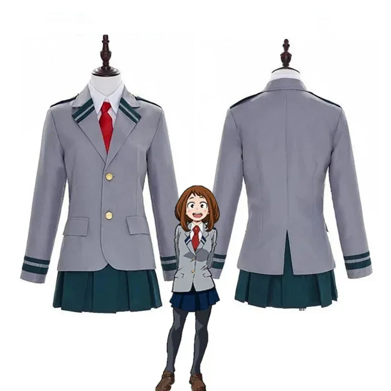 

Todoroki Shouto Uniform Boku No Hero Academia Cosplay Costume Ochaco Uraraka Summer School Suit Full Set dt'99