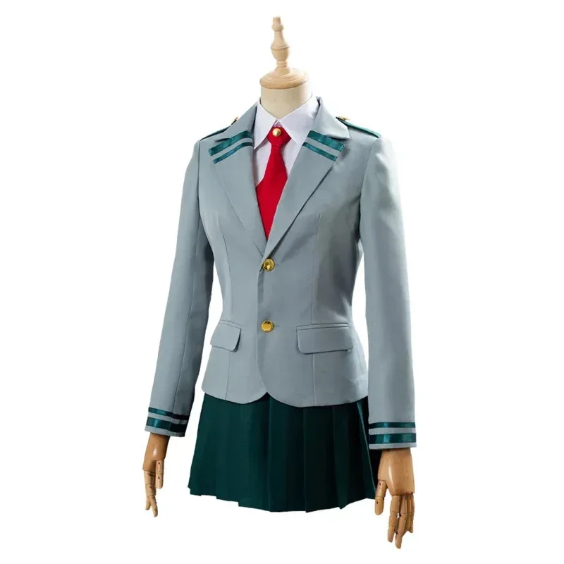 A Boku no Hero Academy My Hero Academy Ochako Uraraka Cosplay Costume Asui Tsuyu Costume School Uniform Girl Dress