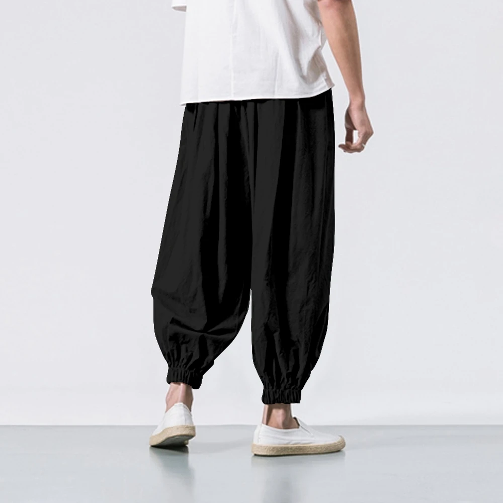 Japanese Samurai Sword Demon Fashion Beach Harem Pants Men Hip Hop Nine Points Trousers Boys Jogger Sweatpants