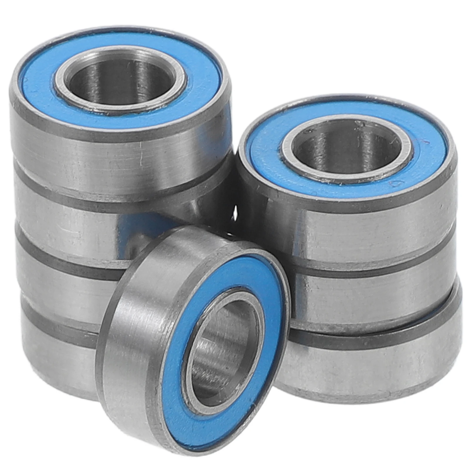 

8 Pcs Car Bearing Kit High Precision MR115-2RS Blue Cap 5x11x4 Miniature Bearings for Wheel Hub Axle Upgrade Remote Control