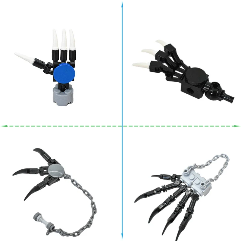 MOC Modificatie Styling Monster Claw Model Technologie Bouwstenen Onderdelen Robotic Hand Gemonteerd Kleine Bakstenen Speelgoed Accessoires