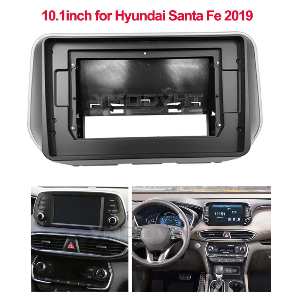 

10,1-дюймовый автомобильный радиоприемник для Hyundai Santa Fe IX45 2019, DVD-стерео, комплект отделки приборной панели, рамка, панель, GPS-навигация, установка, рамка