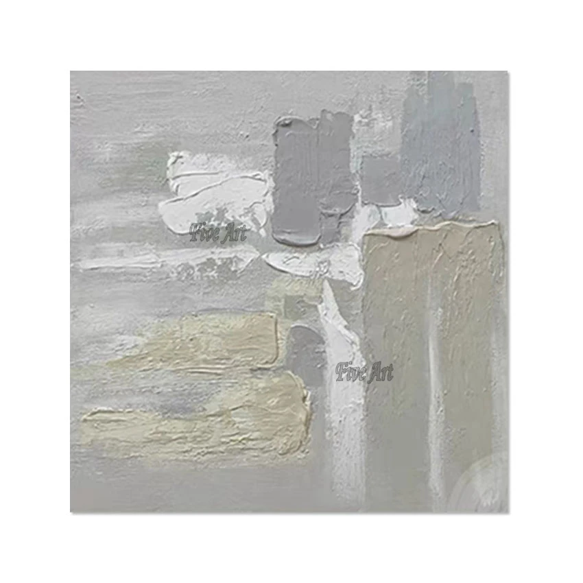 Gray Acrylic Decoration Texture Wall Poster Artwork Canvas Roll Indian Modern Art Paintings Without Framed Abstract Picture