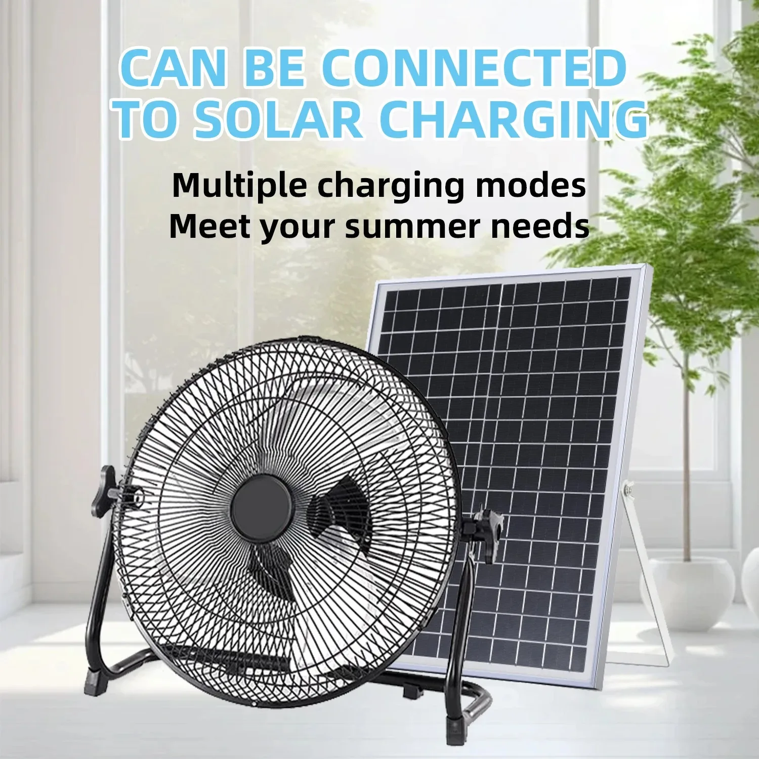 Cordless Fan Portable Degree Manual Pivoting Regulation HighVelocity Cordless Fan Heavy Duty Metal Industrial Floor Fan