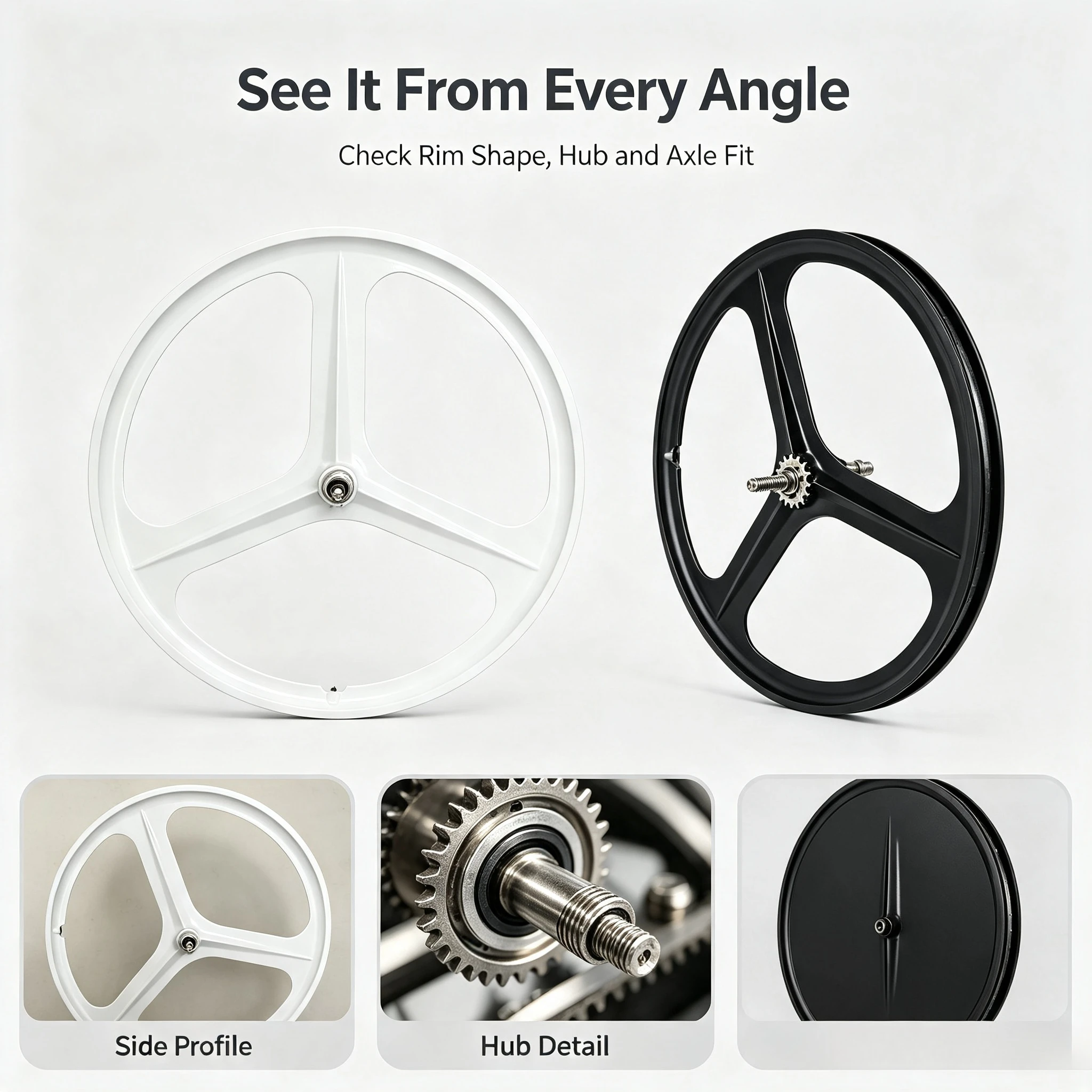 700C dead flying bicycle three-knife integrated bicycle wheel set dead flying bicycle front wheel rear wheel