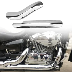 Motorcycle Exhaust Muffler Pipe Leg Protector Chrome Curved Heat Shield Cover Guard For HONDA Shadow ACE VT400 VT750 1997-2013