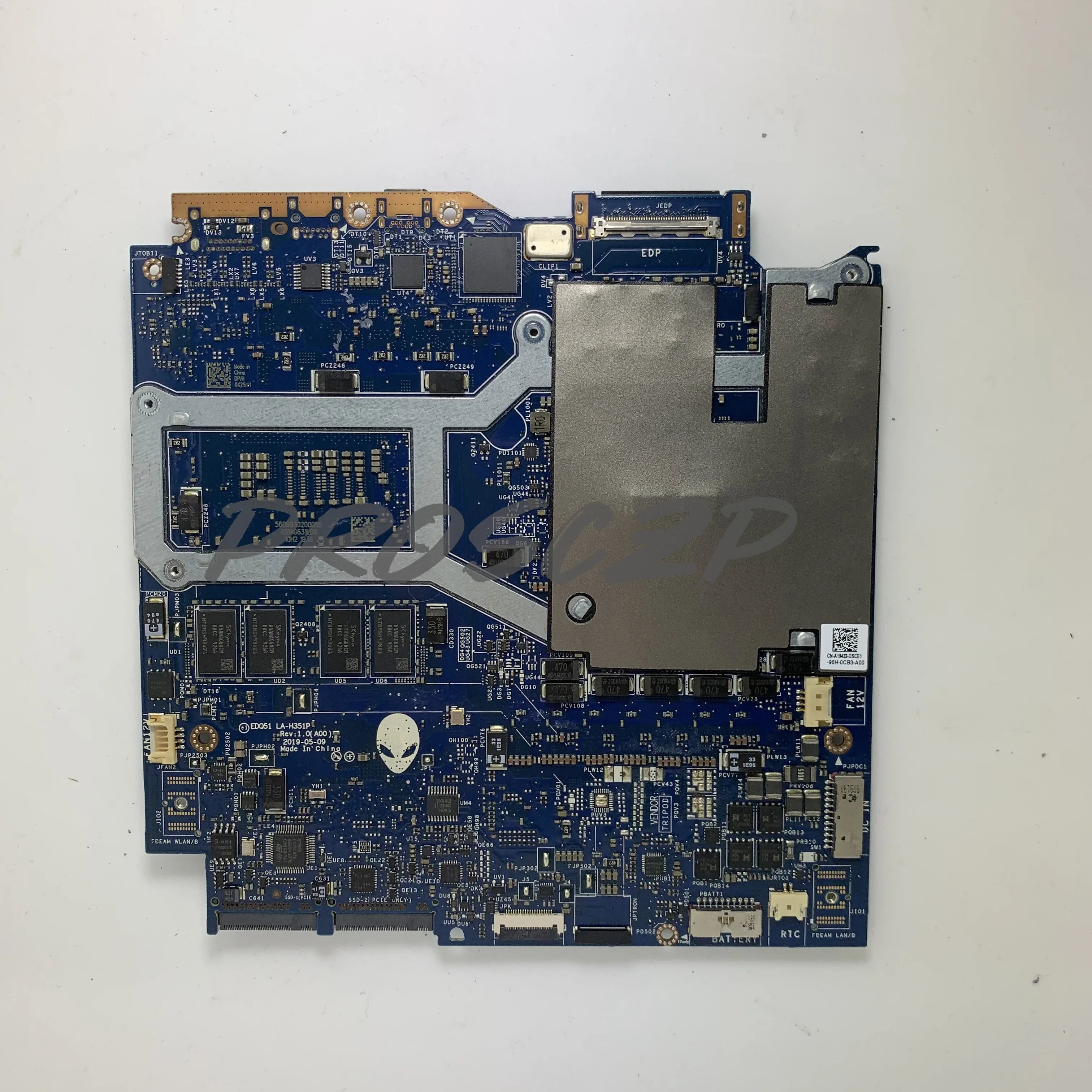 CN-0X25NN 0X25NN X25NN Mainboard For DELL M17 R2 Laptop Motherboard EDQ51 LA-H351P W/ SRFD1 I9-9880H N18E-G2-A1 100% Full Tested