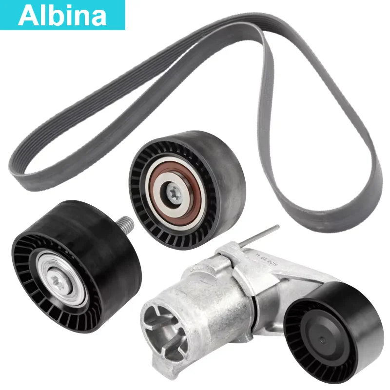 

11287628659 11288604266 6PK1478 3PCS Serpentine Belt Tensioner & Idler Pulley Kit Fit BMW F02 F07 F10 X5 E70 F15 X6 E71 F16 N55
