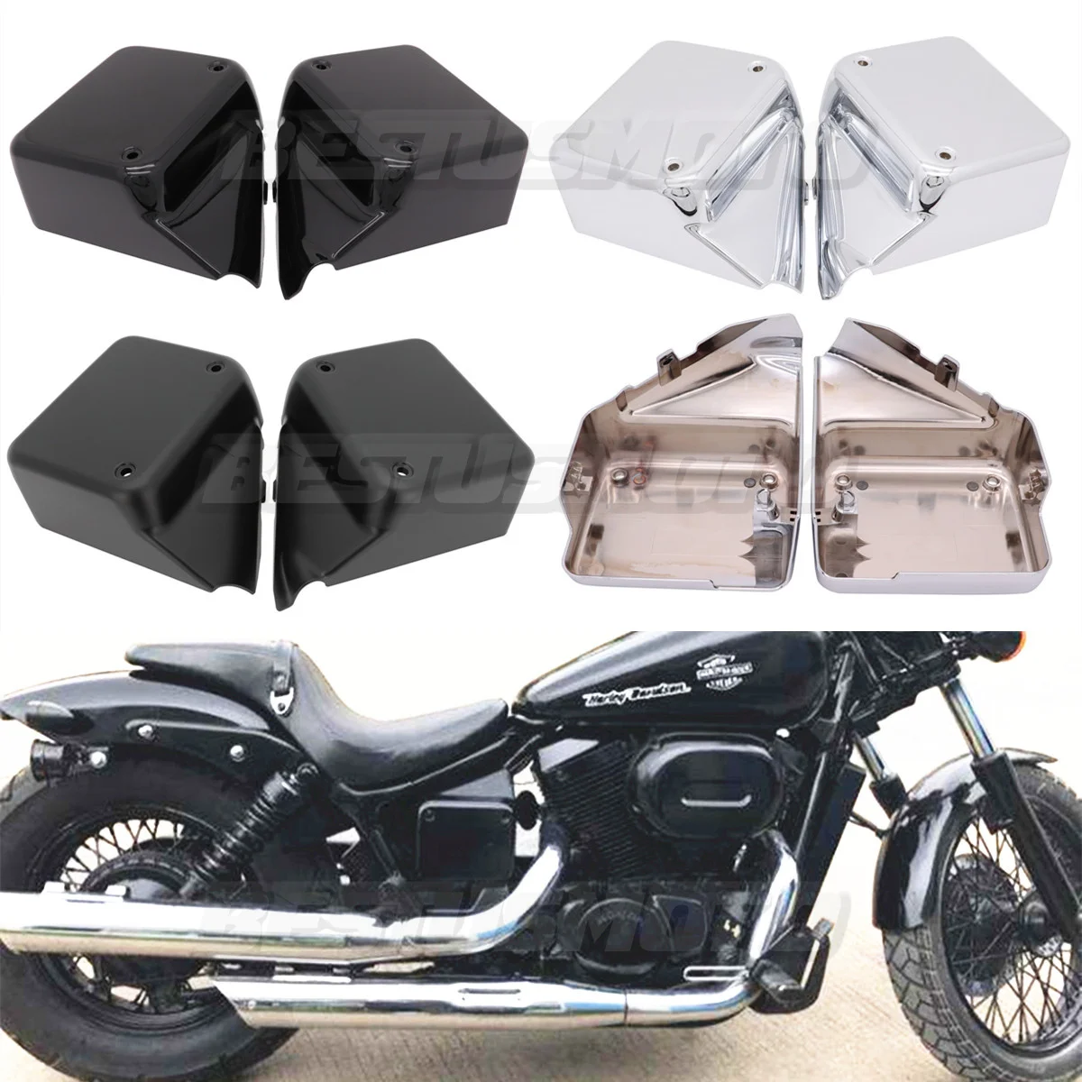 Motorcycle ABS Plastic Side Fairing Battery Cover For Honda Black Widow 2000-2007 Shadow Spirit 750 VT750 DC 2000-2009