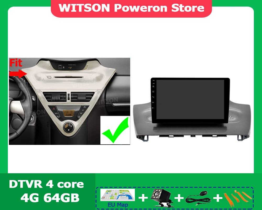 AUTORADIO ANDROID TOYOTA IQ 2008-2016 STEREO AUTO TOUCH 9 WIFI AUTORADIO ANDROID TOYOTA IQ 2008-2016 STEREO AUTO TOUCH 9 WIFI