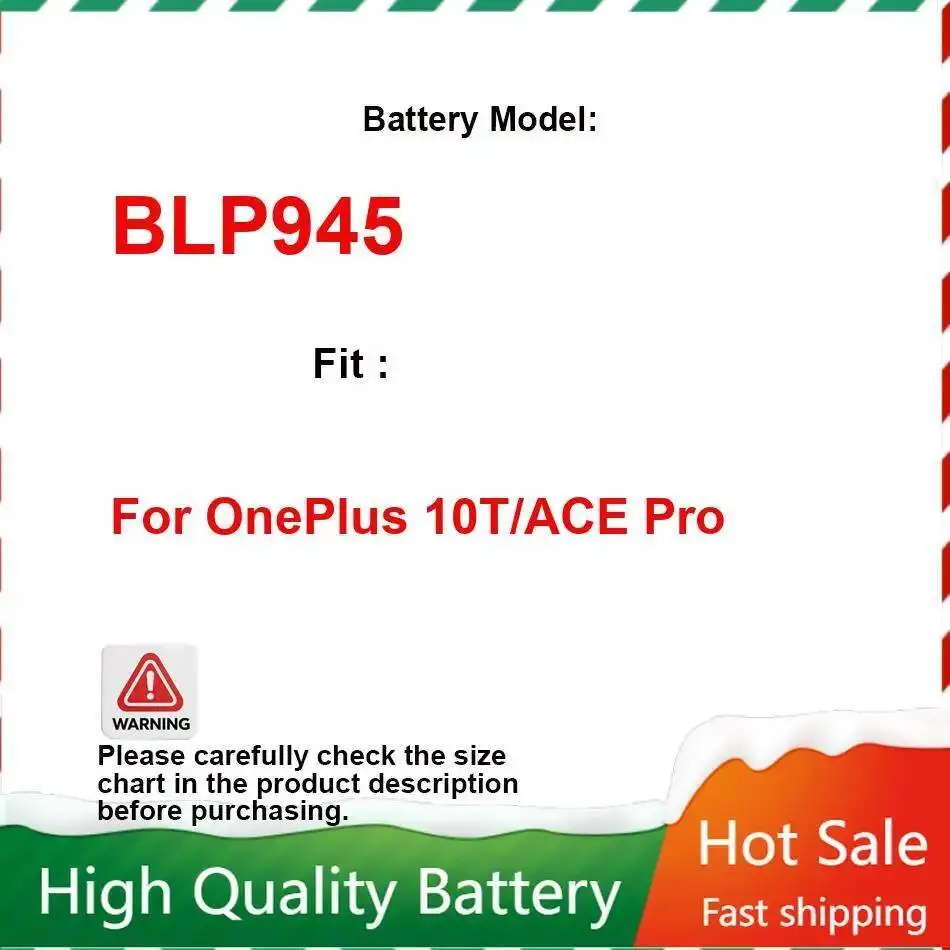 

Environmentally Friendly Mobile Phone Battery For Oneplus 10T Ace Pro 4800Mah BLP945