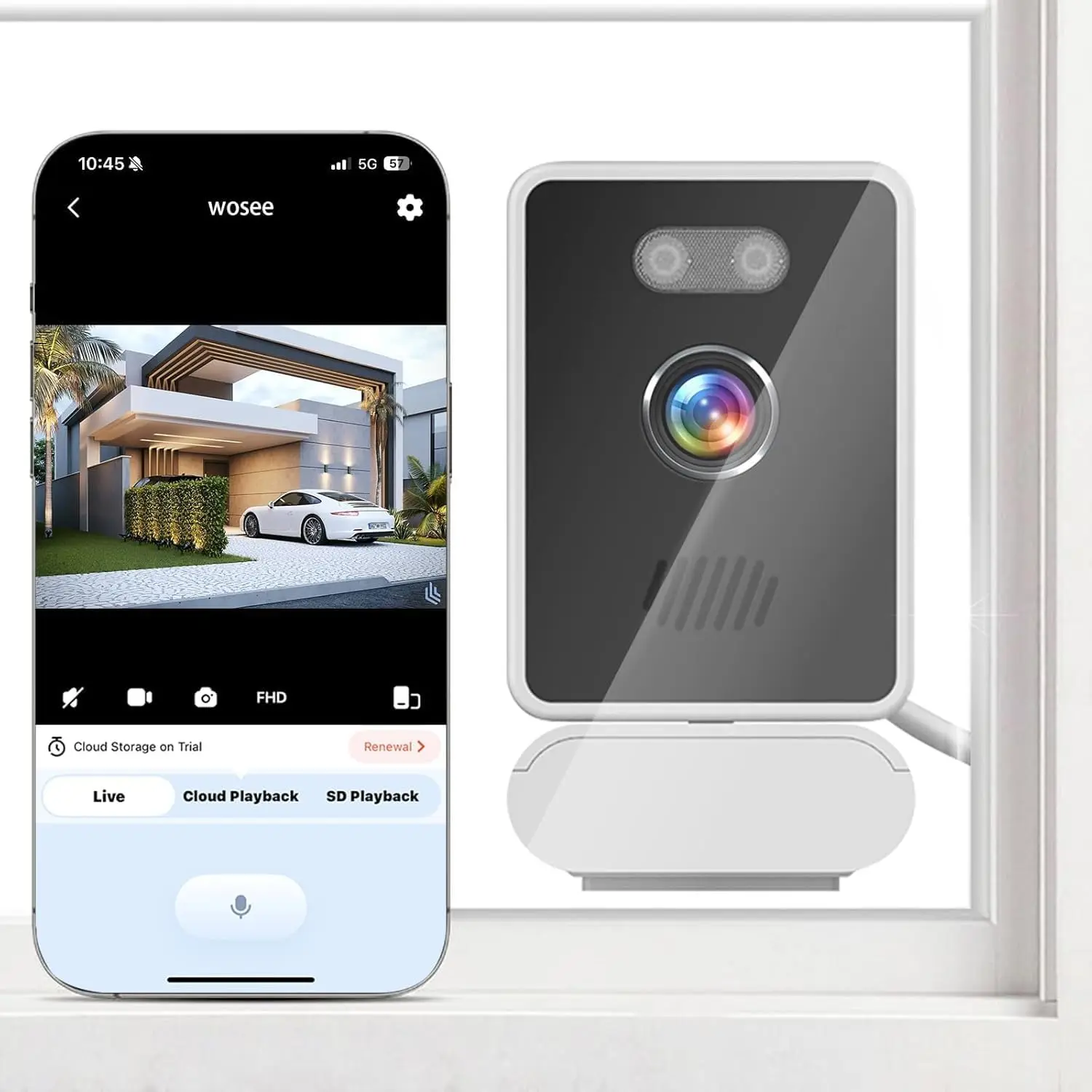 

3MP 2K Wi-Fi камера для внутреннего видеонаблюдения с ночным видением и датчиком движения для дома и контроля за домашними животными