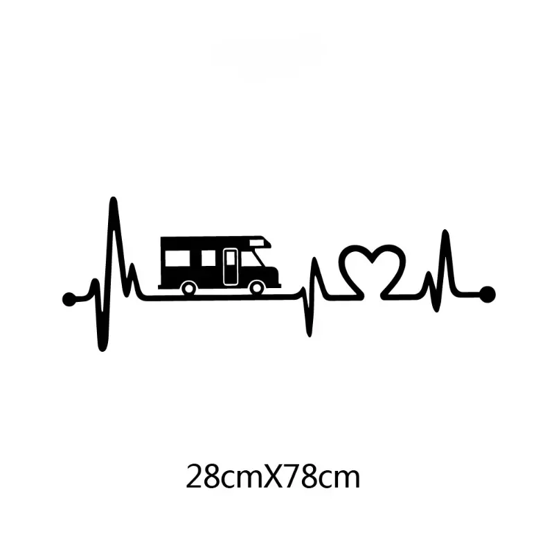 

Electrocardiogram RV body decoration camping self-adhesive stickers, car beauty stickers