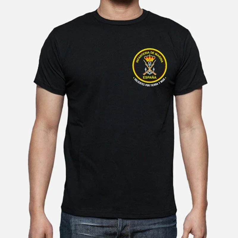 Spanish Legion Crest Infanteria De Marina España T-Shirt 100% Cotton O-Neck Summer Short Sleeve Casual Mens T-shirt Size S-3XL