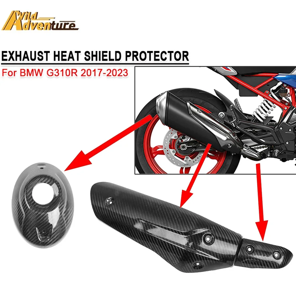 

G310R Motorcycle Exhaust Heat Shield Protector Guard Cover For BMW G310R G310 R G 310R 2017-2022 2023 Exhuast Pipe Muffler Cover