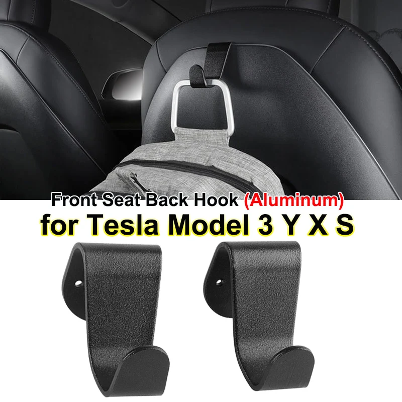 Metalowy hak na tylne siedzenie do Tesla New Model 3 Y S X 2024 Zagłówek Tylne siedzenie Wieszak na parasol Torba Uchwyt na płaszcz Akcesoria samochodowe
