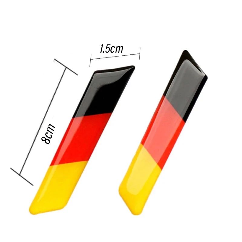 2Pcs 3D Germany Flag Badge Sticker, Car Seat Handle Cover Emblem For Volkswagen VW Golf 5 6 MK5 MK6 GTI Auto Styling Accessories