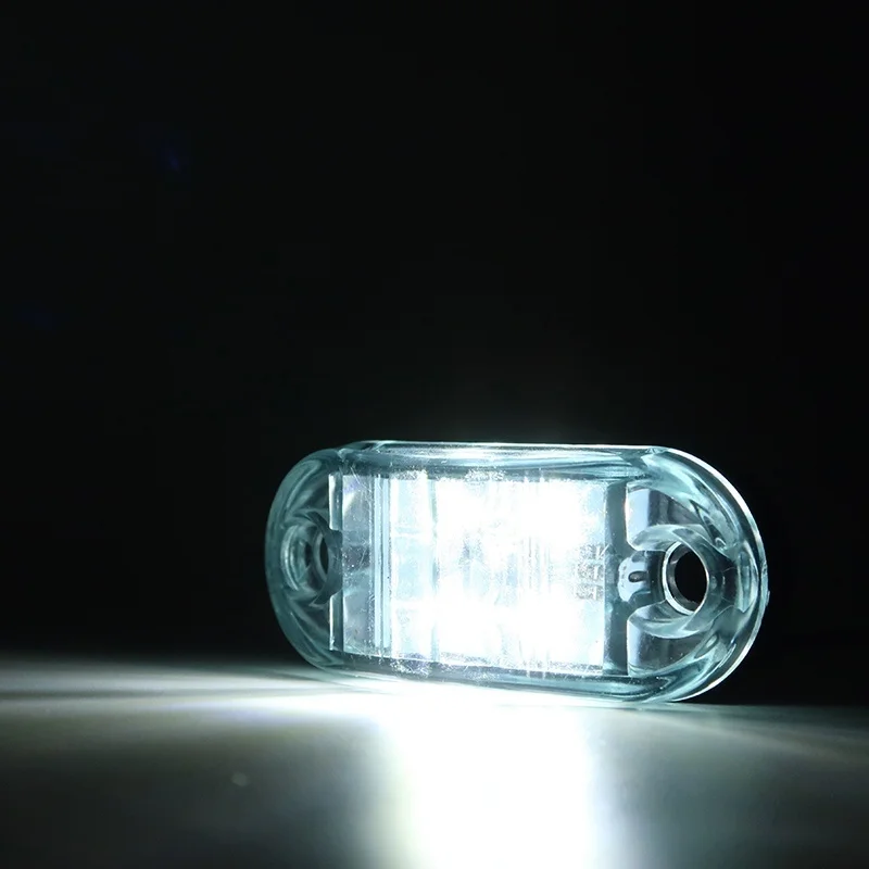 20/10PCS 4 LED 12 V-24 V Zijmarkeringslichten Ovaal Voor Achter Klaring Indicator lamp Truck Accessorie voor Trailer BUS Van Caravan