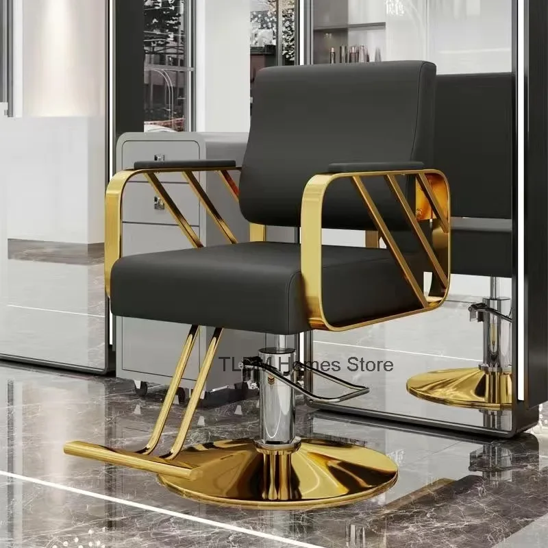 

Vintage Black Barber Chair Classic Personalized Beauty Salon Barbershop Chair Retro Aesthetic Silla De Barbero Furniture