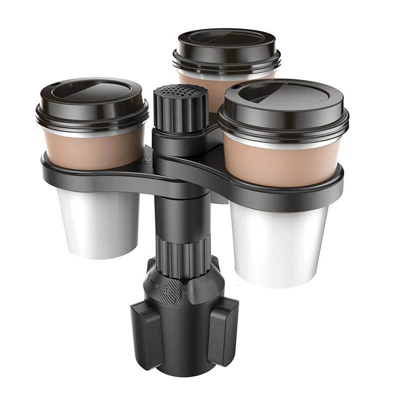 360° Rotatable 3-In-1 Car Cup Holder Detachable with Sturdy Base, for Road Trips, Must-Have Travel Accessory for Snacks & Drinks