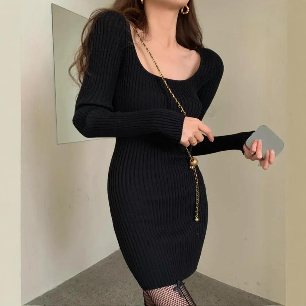 Abiti Abito da donna maniche autunno modale smock abbottonato patchwork corto collo alla coreana dettagli minimalista preppy moderno quotidiano