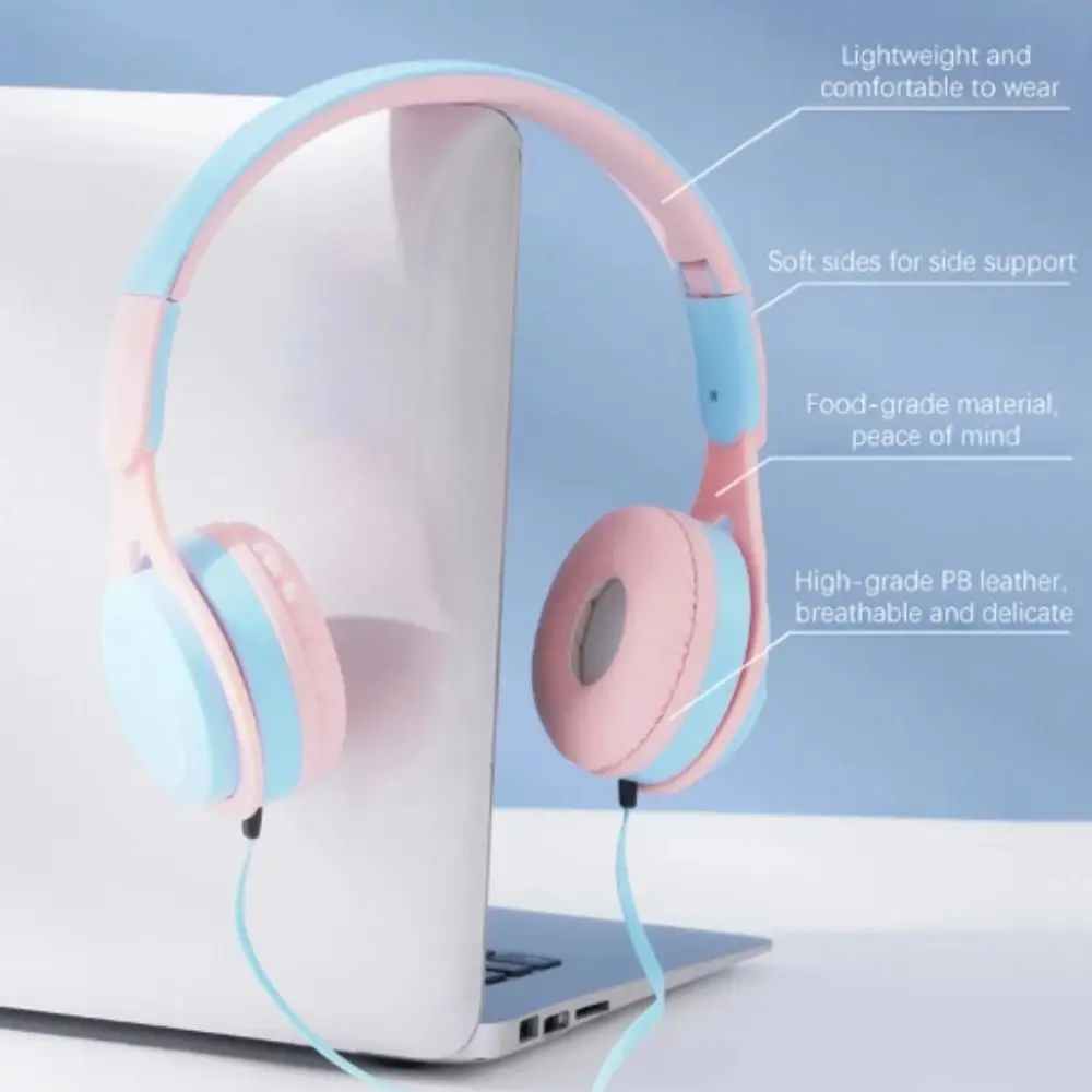 

Wired Headworn Wired Headset Headworn Universal Cellular Wired Headset New Folding Style Wired Headworn Earphones Students