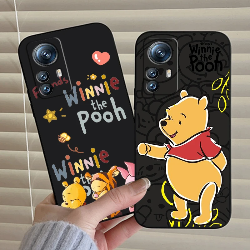 

Cute Pooh Bear Disney For Xiaomi Mi 14 13T 13 12T 12 11T 11i 11 10T 10 Pro Lite Ultra 5G Black Funda Phone Case