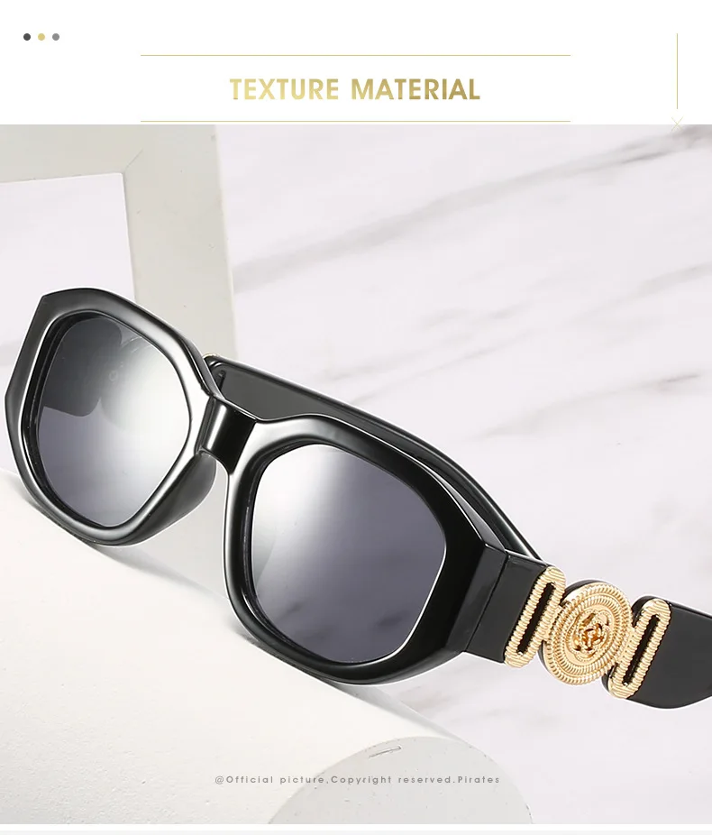 Marke Kleine Sonnenbrille Frauen Designer Blume Sonnenbrille Polygonale Fashoinable Damen Shades Beliebte Geeignet – Detail 1