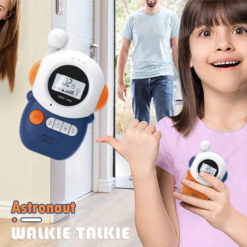 Walkie-Talkie 3Km Accessible Children's Funny Cartoon Children Toy with Bright Lights Clear Sound Long Endurance for Kids Gifts