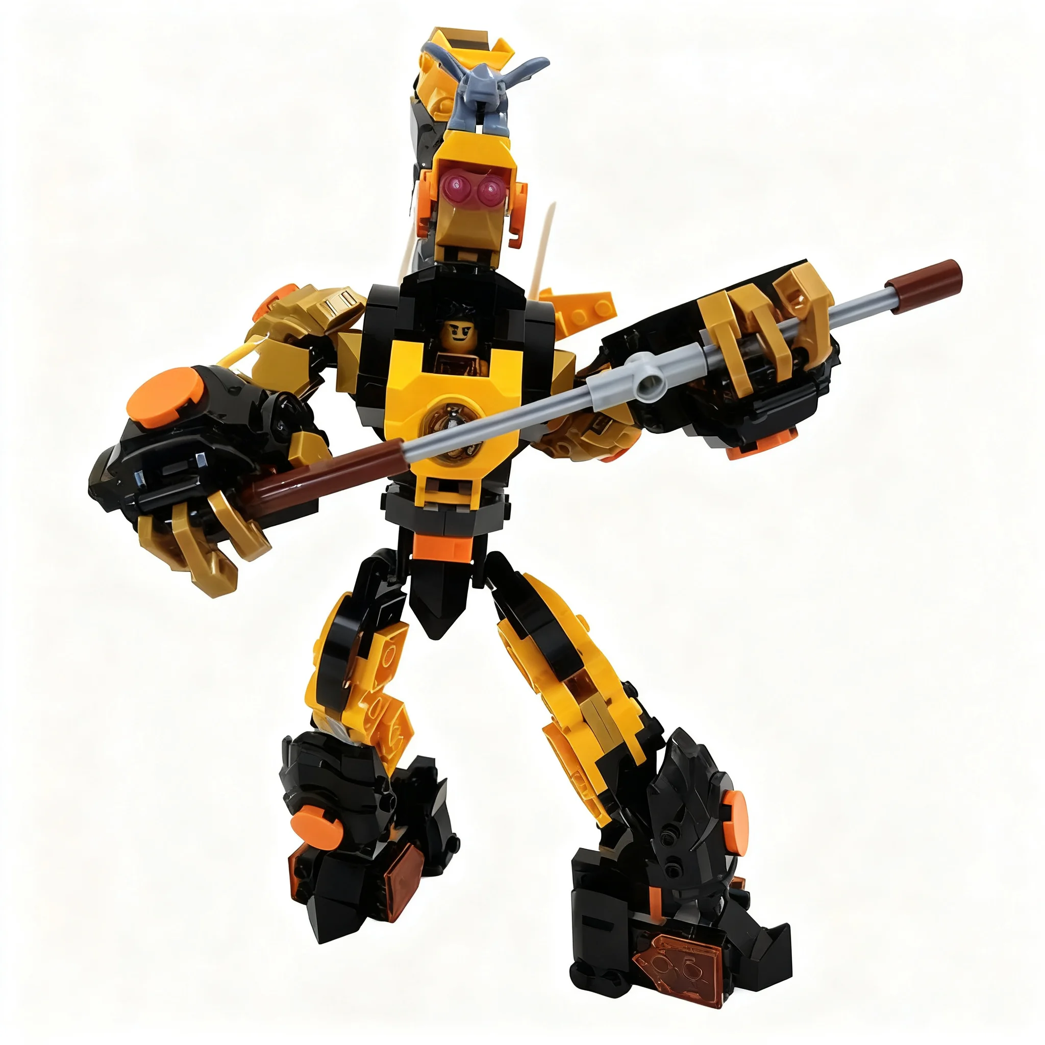 316pcs MOC Ninjia Elemental Fusion - Arin & Cole's Earthmonkey Mech Model Building Blocks Display Collection Brick Art Education