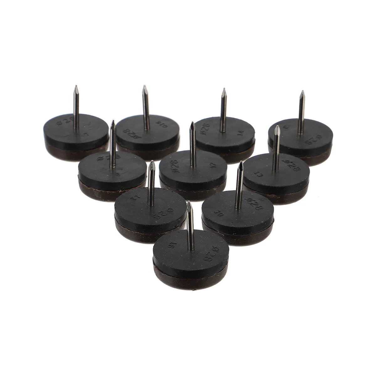 40 Pcs Nail on Felt Pads for Furniture Spikes Tacks Nails Leg Bottom Upholstery