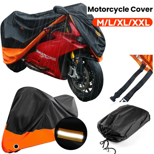 Cubierta de motocicleta impermeable al aire libre Protector Uv Scooter motocicleta cubierta de lluvia motores a prueba de polvo resistente al desgaste cubierta de motocicleta