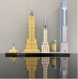 IN stock MOC New York City Architecture Skyline Building  DIY 21028 Street View  Edifice Bricks Assemble Toys For Children