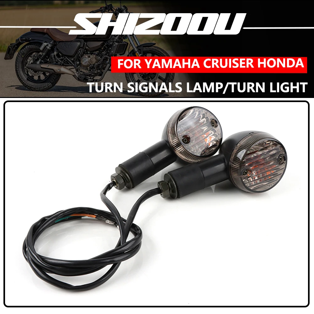

Motorcycle Turn Signal Light 10mm 12V Side Blinker Direction Lamp for Yamaha Honda Suziki Chooper Scooter Cruiser Cafe Racer