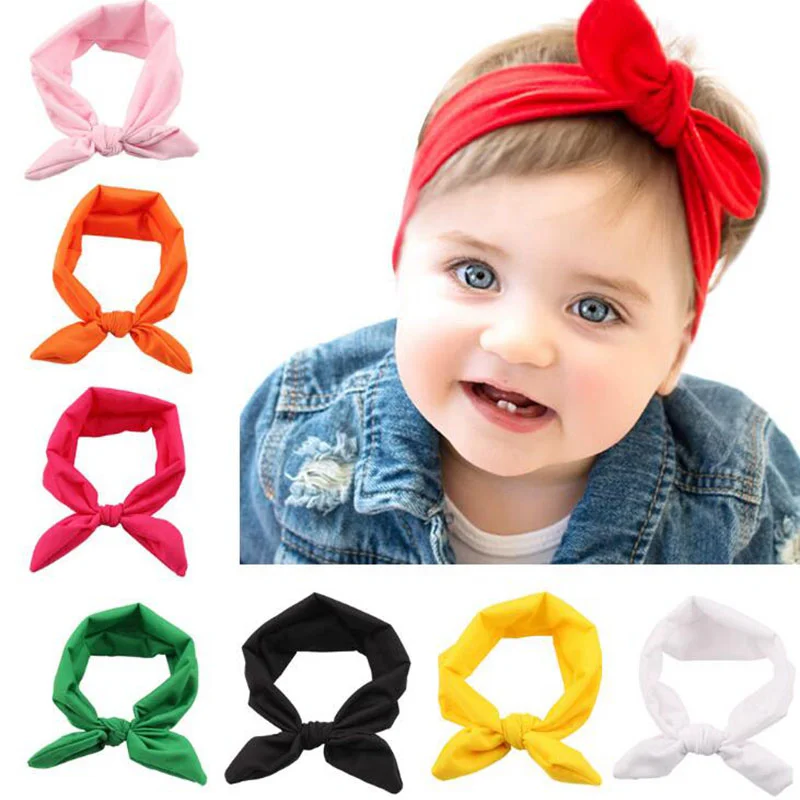 Diadema infantil con nudo para niña, turbante elástico, accesorios para el cabello, utilería para fotos, regalos de cumpleaños, novedad