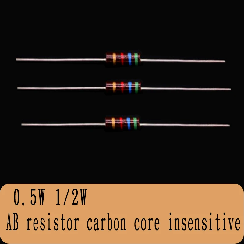 10pcs/batch imported from the United States AB resistor 0.25W 0.5W 1W 2W antique carbon core non inductive transistor amplifier