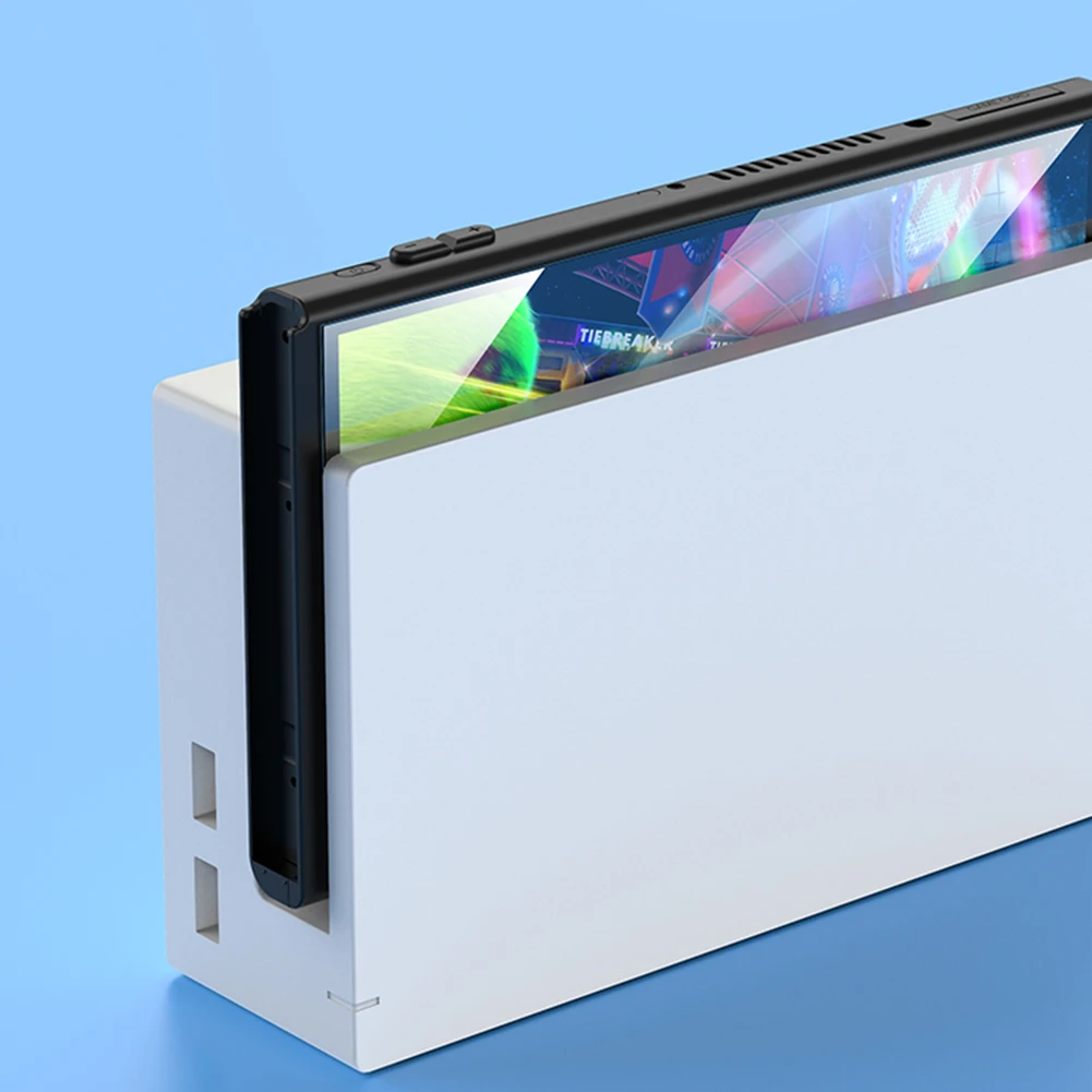 ฟิล์มป้องกันหน้าจอ1/2ชิ้นกันระเบิดฟิล์มใส HD พร้อมตัวติดฝุ่นทำความสะอาดบ้านสำหรับสวิตช์/สวิตช์เปิดปิด