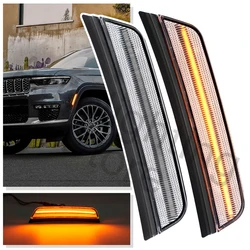 2X Front Wheel Side marker Lights turn signal light For Jeep Grand Cherokee L WL 2021 2022 2023 2024 Fender Corner parking light
