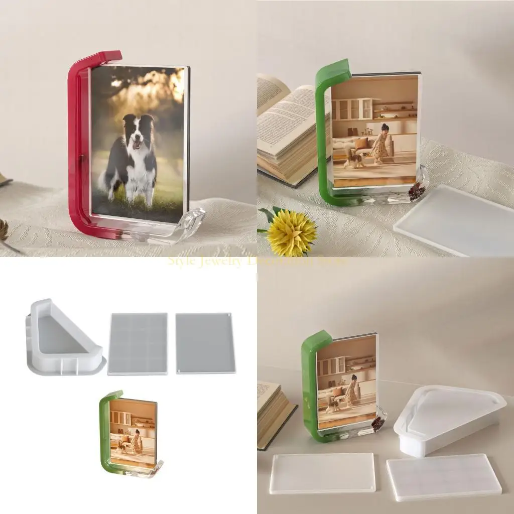 D46E Elegant Picture Frame Silicone Moulds Resin Crafting Molds Craft Project Molds Silicone Texture for Handmade Crafting
