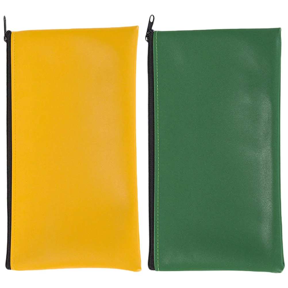 2개 세트 휴대용 파일 폴더 정리함 지퍼 파우치 중요한 서류 여권 보석 사진 은행 가방용 지퍼 포함